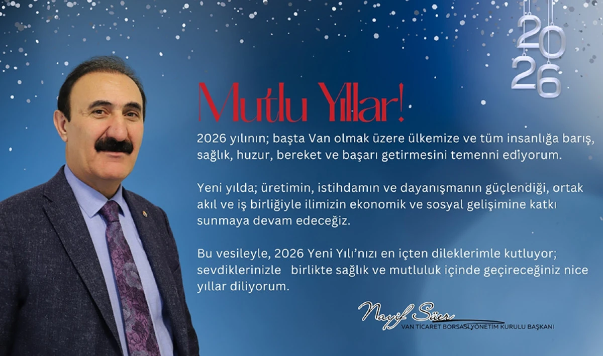 Başkan S&uuml;er'den yeni yıl mesajı