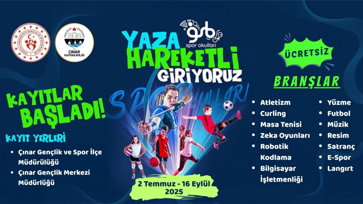 ÇINARLI GENÇLER SPORA VE EĞLENCEYE DOYACAK