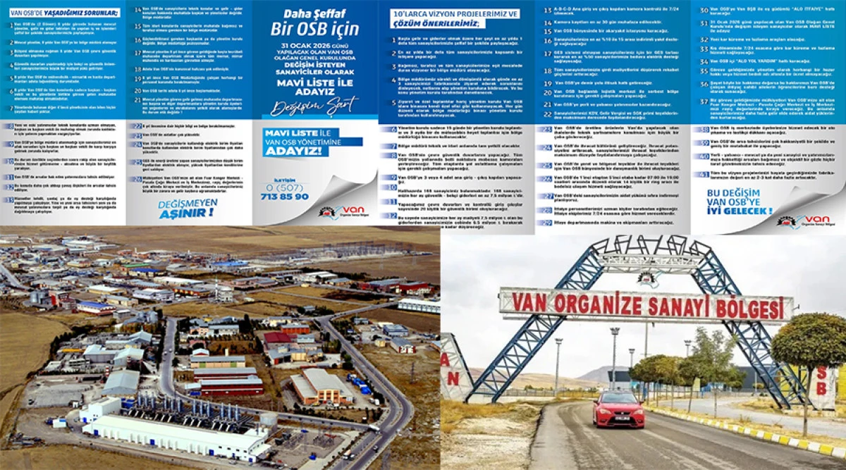 MAVİ LİSTE&rsquo;DEN VAN OSB GENEL KURUL &Ouml;NCESİ A&Ccedil;IKLAMA!